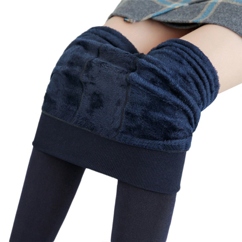 Cozy women's thermal leggings, perfect for cold weather activities or relaxing at home.