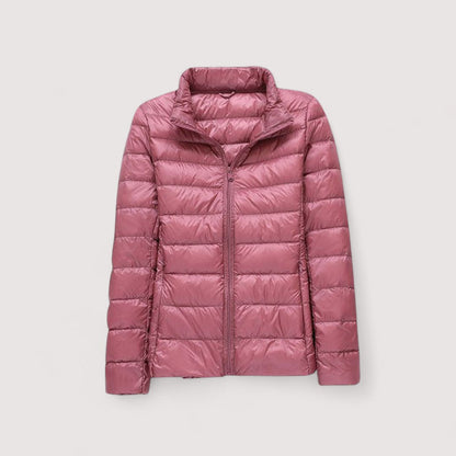 Warm & stylish women's ultralight winter coat, essential for modern cold weather fashion.