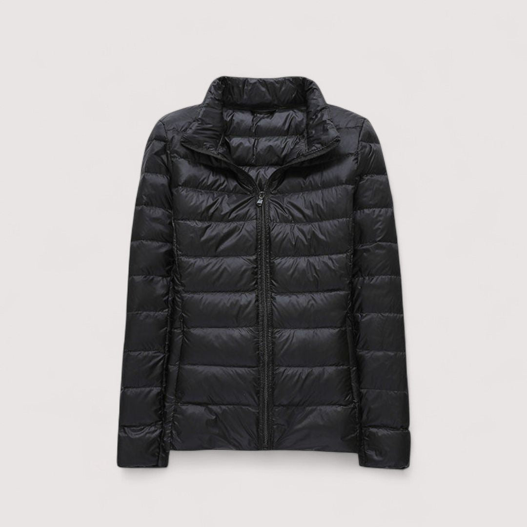 Lightweight women's winter jacket, a cozy puffer design for everyday fashion.