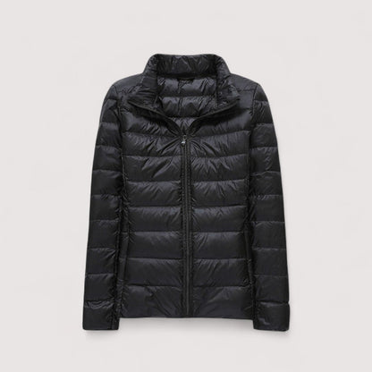 Lightweight women's winter jacket, a cozy puffer design for everyday fashion.