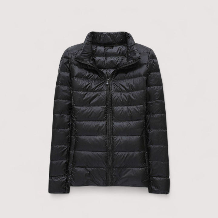 Lightweight women's winter jacket, a cozy puffer design for everyday fashion.