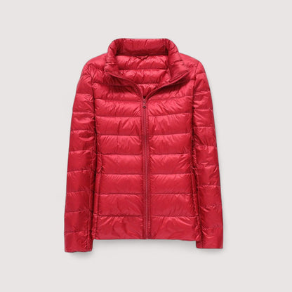 Stylish women's insulated jacket, lightweight & cozy for everyday winter wear.