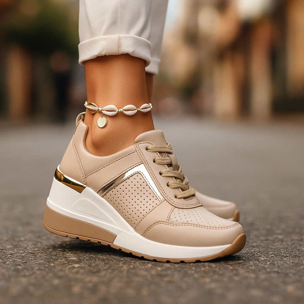 Stylish Valden Rise wedge sneakers for women, providing orthopedic support & comfort.