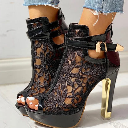Comfortable women's Valencia Platform Heels. Chic dress heels with a supportive ankle strap for long wear.