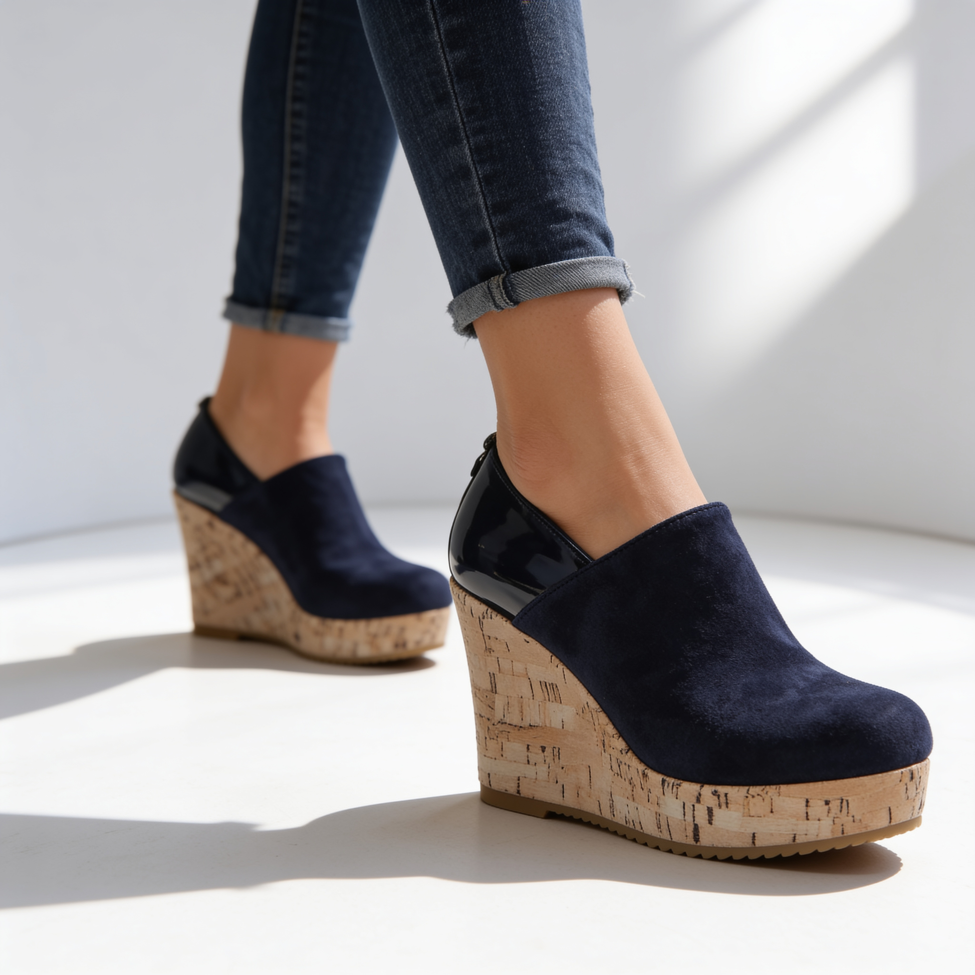 Stylish Valenza wedge loafers, women's comfortable slip-on shoes for versatile all-day wear.