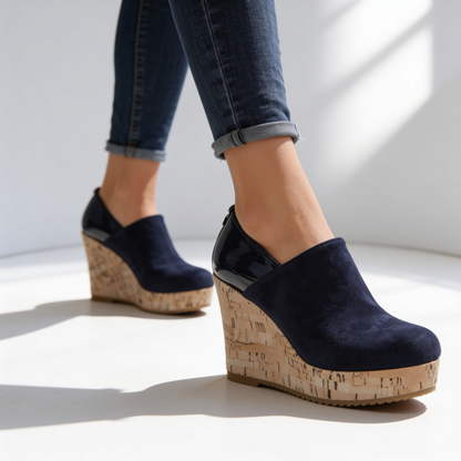 Stylish Valenza wedge loafers, women's comfortable slip-on shoes for versatile all-day wear.
