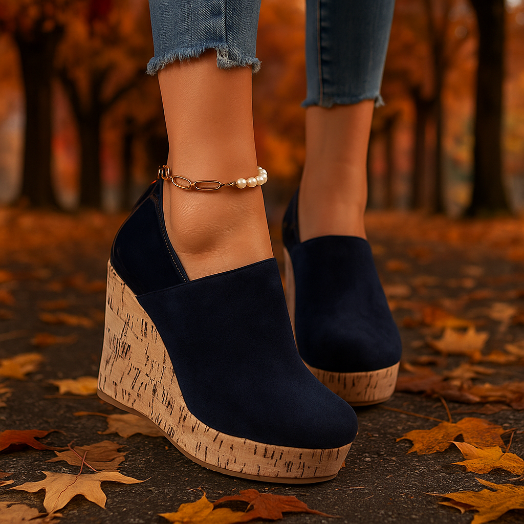 Versatile Valenza wedge loafers, women's comfortable footwear, great as orthopedic walking shoes.