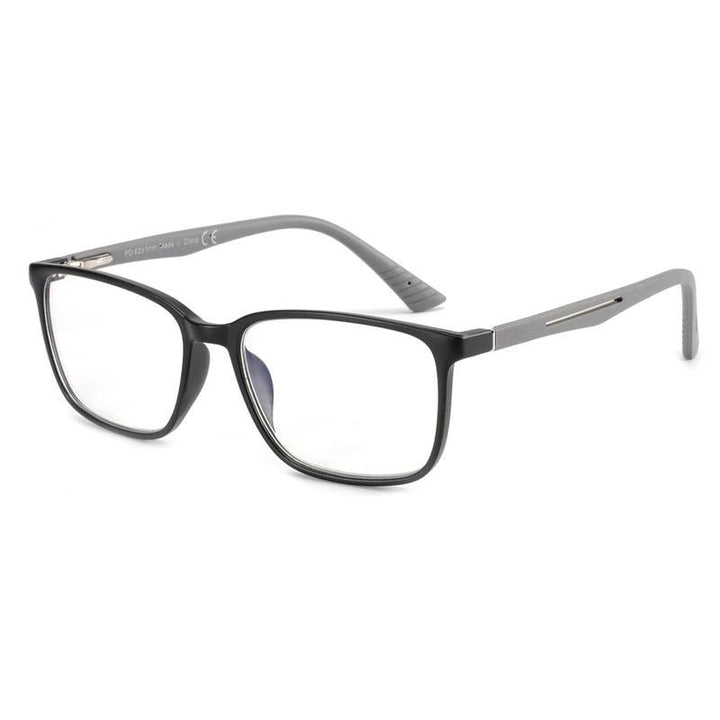 Stylish Valmira women's square optical frames in lightweight grey acetate, perfect for daily wear.