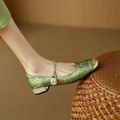 Chic Valoria women's square toe pumps with elegant studded heels, ideal for fashion-forward dress shoes.