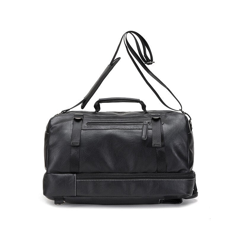 Chic women's 3-in-1 leather bag: backpack, shoulder bag, and tote. Versatile & durable for daily commutes or travel.