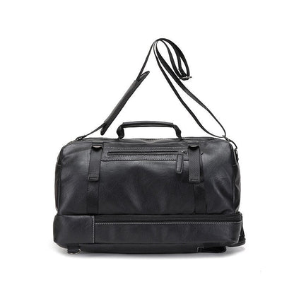 Chic women's 3-in-1 leather bag: backpack, shoulder bag, and tote. Versatile & durable for daily commutes or travel.