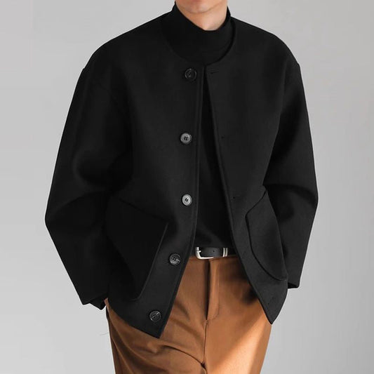 Women's versatile button-up cardigan jacket with convenient pockets for everyday casual layering.