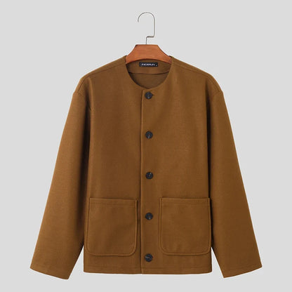 Women's versatile outerwear jacket. Button-up cardigan with pockets, perfect for casual everyday layering.