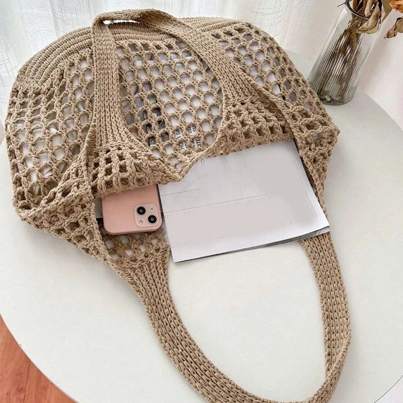 Durable crochet carryall bag for women, a versatile tote for all your essentials.