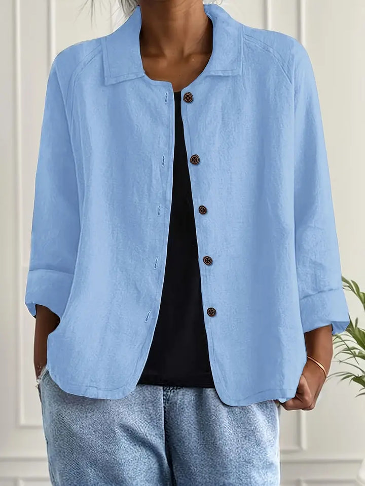Casual women's long sleeve cardigan, ideal for everyday spring & summer layering.