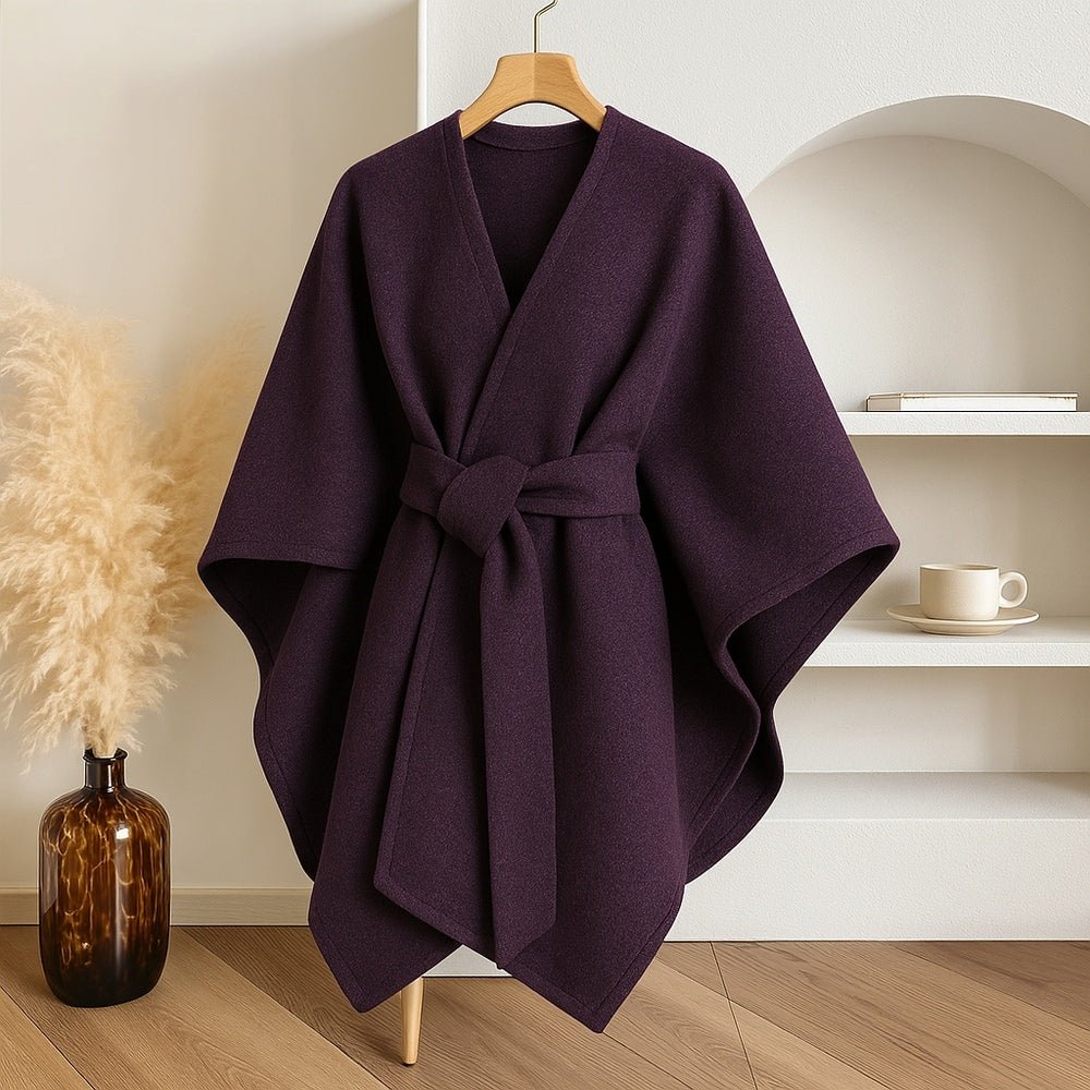 Cozy & elegant women's poncho scarf coat, a versatile fashion wrap for all seasons.