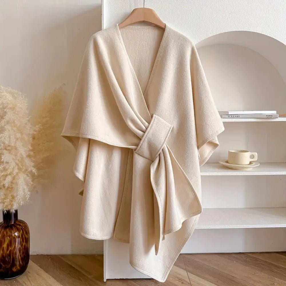 All-season women's cozy poncho. Versatile scarf coat & wrap for stylish layering.