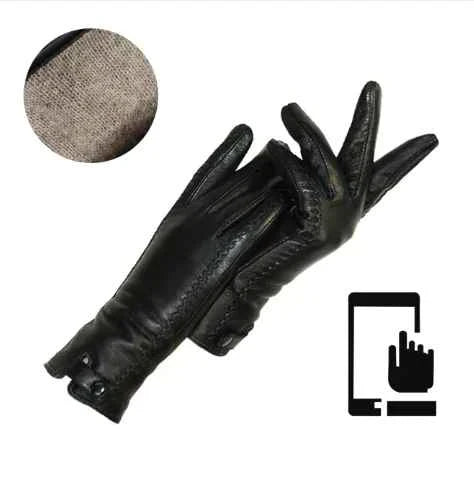 RetroGrove women's vintage leather gloves. Premium leather, warm & elegant for winter fashion. Ladies' classic style.