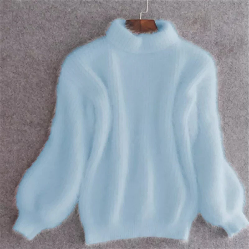 Women's vintage loose knit sweater in a solid color, perfect for effortless style & comfort.