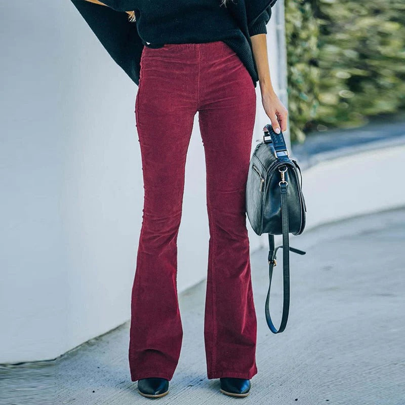 Everyday women's stretch corduroy pants, offering comfort and style for any occasion.