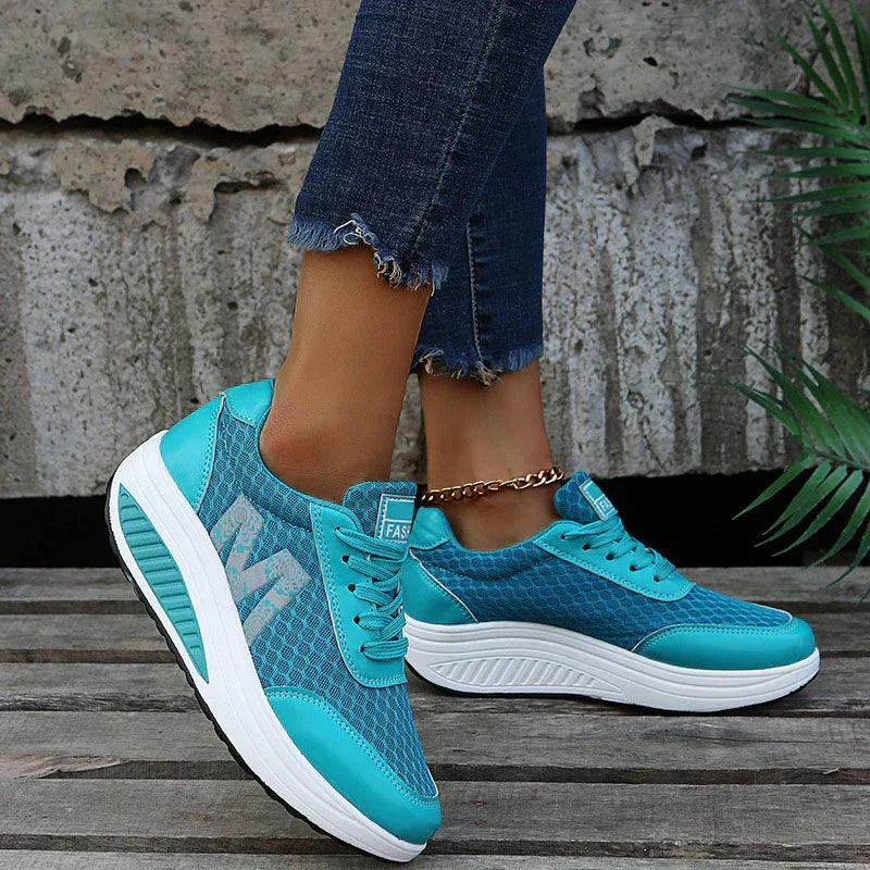 Women's supportive walking sneakers, breathable & lightweight, perfect comfort shoes for daily wear and active lifestyle.