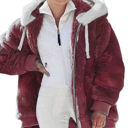 Everyday women's hooded winter jacket, a fashionable choice for warmth and comfort.