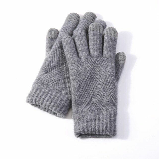 Isabelle women's fashion gloves, warm cotton-wool blend, touchscreen compatible for winter.