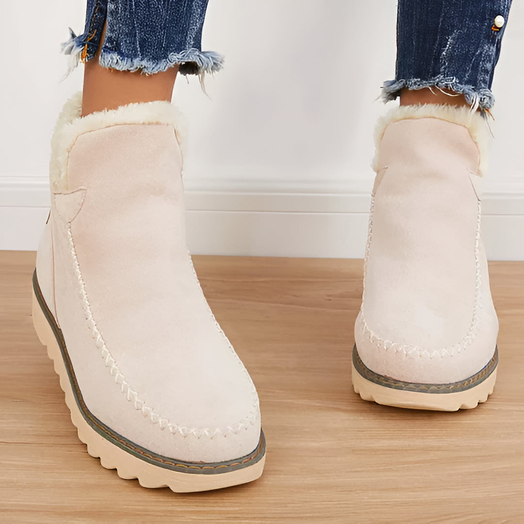 Women's warm non-slip winter ankle snow boots, ideal for comfort and cold weather protection.