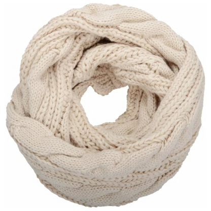 Women's soft ribbed knit winter scarf, perfect for battling the cold in style.