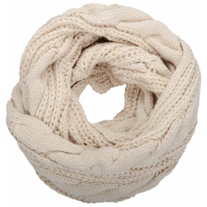 Women's soft ribbed knit winter scarf, perfect for battling the cold in style.