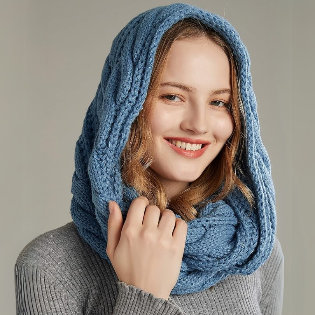 Women's ultimate soft ribbed knit winter scarf. A warm and stylish fashion accessory.