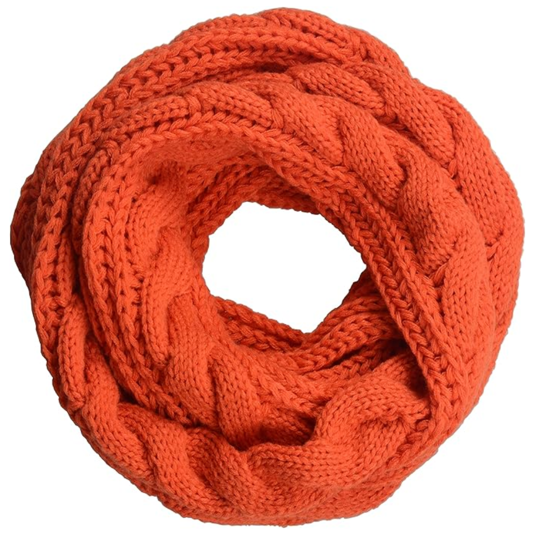 Cozy women's cold weather scarf. Ribbed knitted design, ultimate softness for winter.