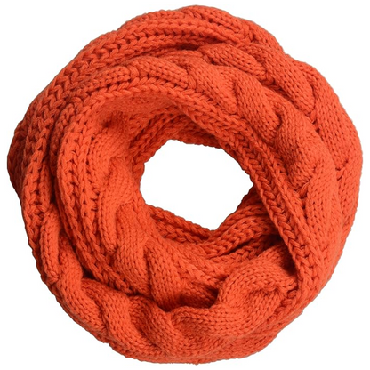 Cozy women's cold weather scarf. Ribbed knitted design, ultimate softness for winter.