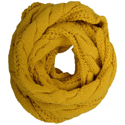 Gift idea: Women's warm ribbed knitted winter scarf. Ultimate softness & style.
