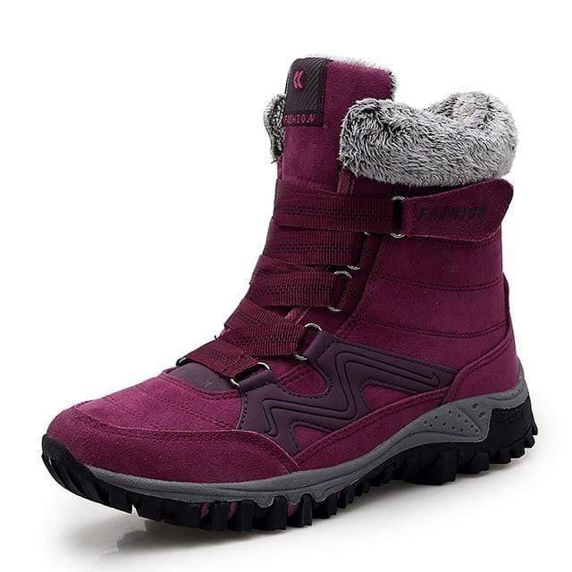 Soft suede women's snow boots with excellent warmth for comfortable winter walks