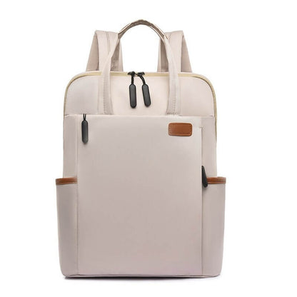 Women's water-resistant anti-theft travel backpack, lightweight Oxford fabric, secure design.