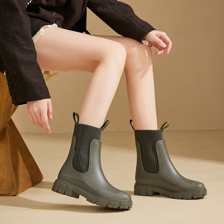 Women's waterproof all-weather rain boots for ultimate dry comfort and protection.