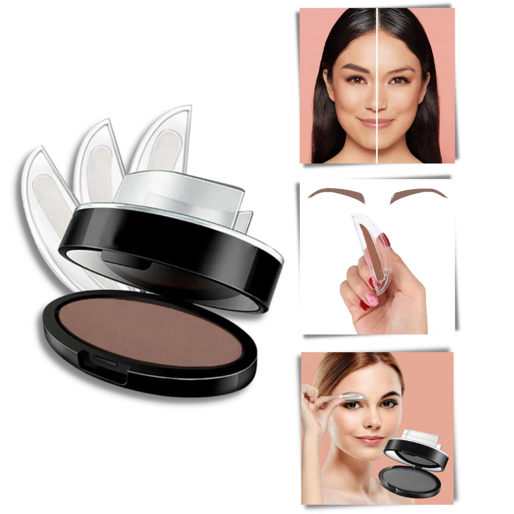 Women's beauty solution: waterproof eyebrow stamp kit for easy, flawless, and long-lasting brow definition.