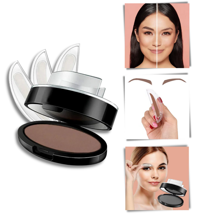 Women's beauty solution: waterproof eyebrow stamp kit for easy, flawless, and long-lasting brow definition.