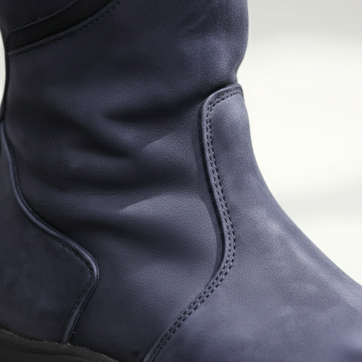 Comfortable women's orthopedic knee-high boots, waterproof for winter and fall with good traction.