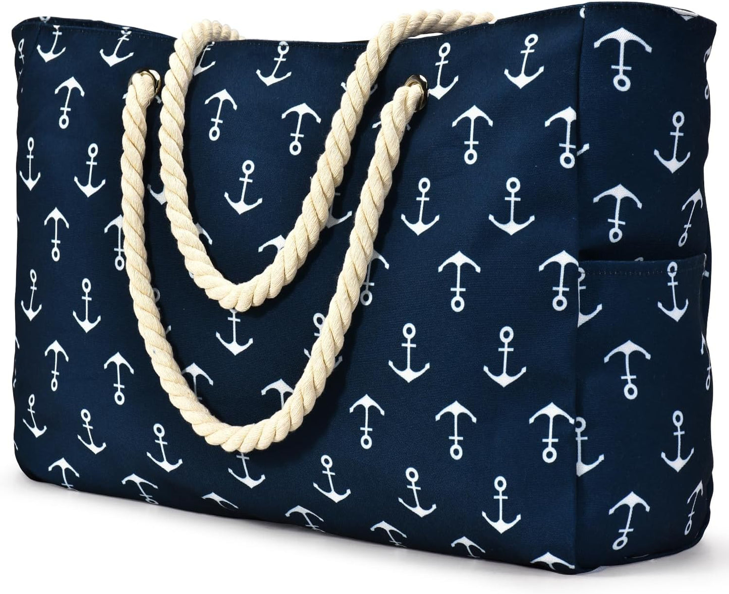 Women's waterproof large tote bag with secure zipped storage.