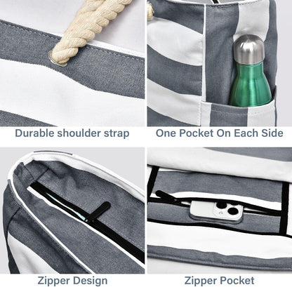 Secure zippered women's waterproof large capacity bag.
