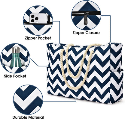 Spacious oxford fabric waterproof travel tote for women.