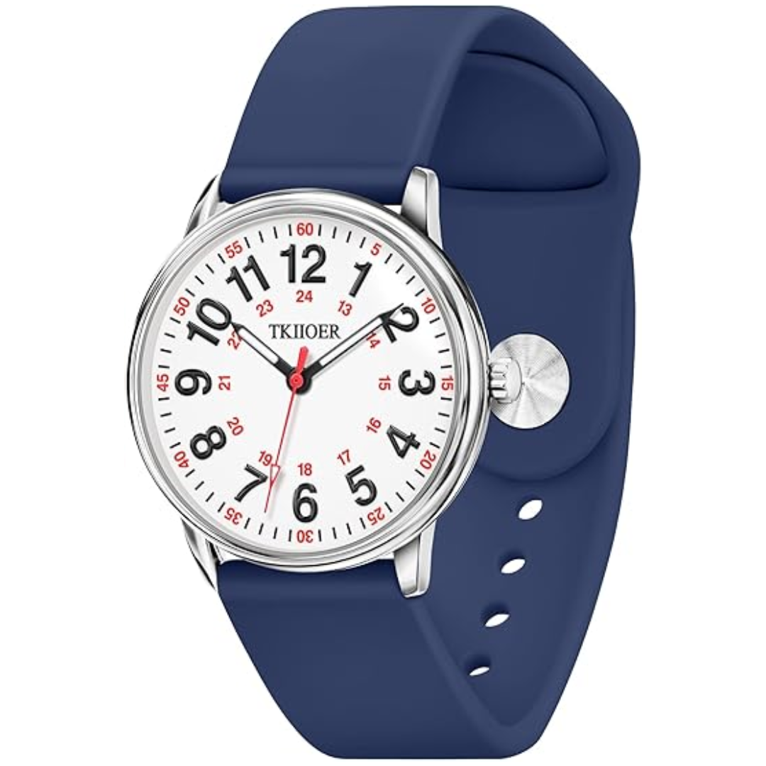 Women's waterproof nurses watch with luminous dial, ideal for healthcare professionals.