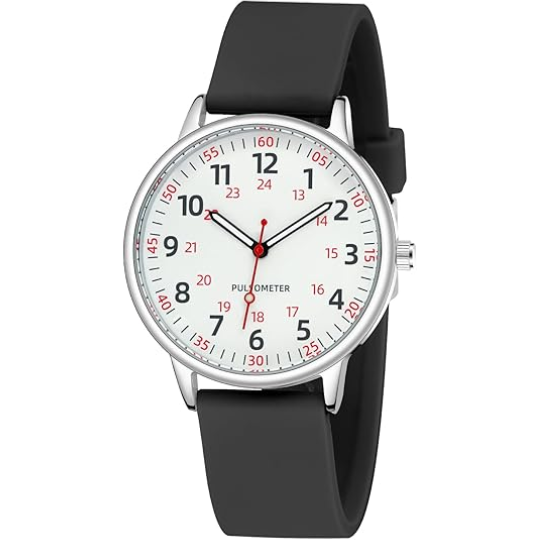 Essential healthcare accessory: women's waterproof silicone nurses watch for accurate, reliable timekeeping.