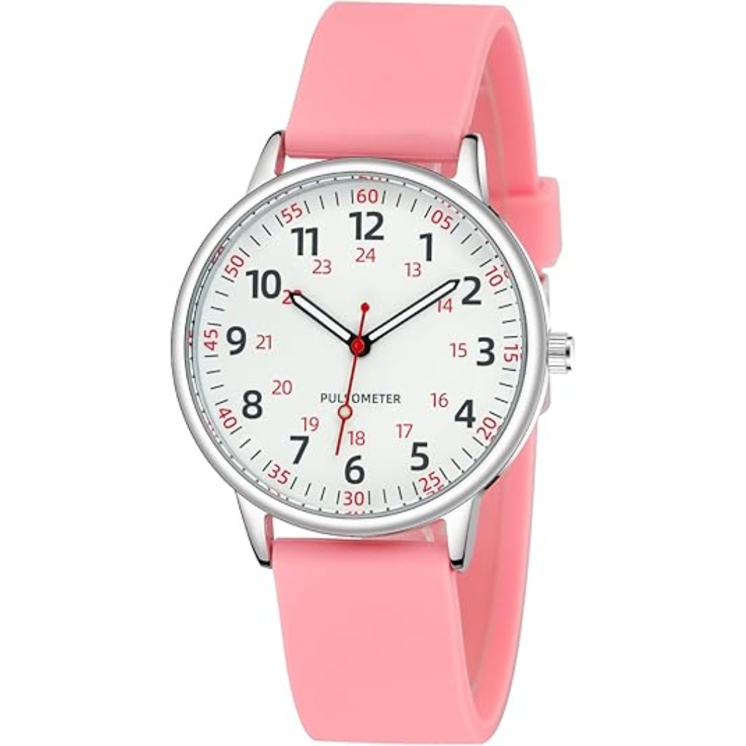 Silicone waterproof watch for nurses. A practical, hygienic professional timepiece for busy healthcare settings.
