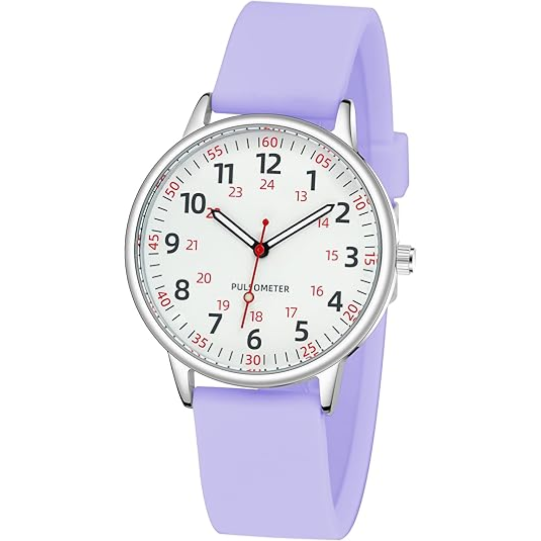 Accurate time women's nurses watch, waterproof design for hygiene in medical settings. A scrub essential accessory.