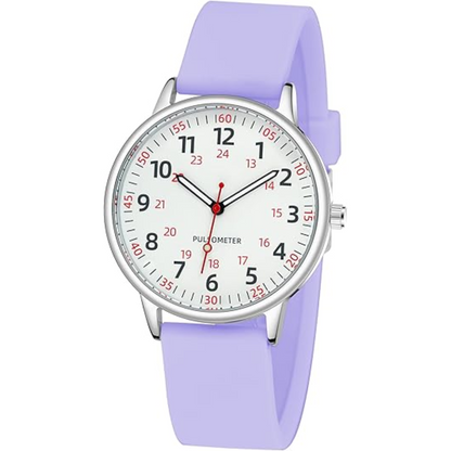 Accurate time women's nurses watch, waterproof design for hygiene in medical settings. A scrub essential accessory.