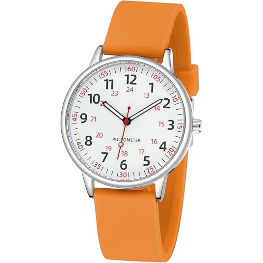 Elegant women's waterproof analog watch, perfect for nurses needing reliable, easy-clean clinic gear & time.