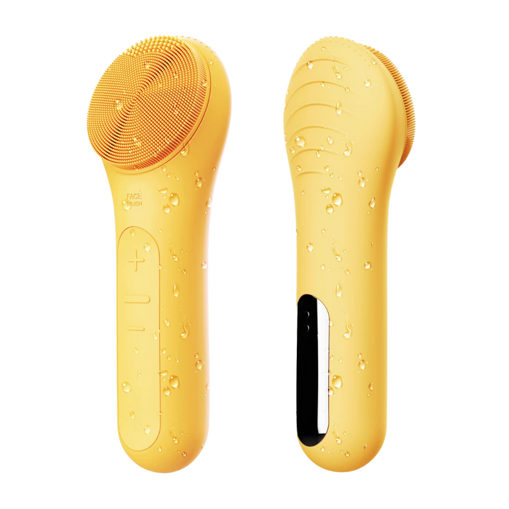 Deep clean pores with women's waterproof rechargeable facial brush for daily skincare.